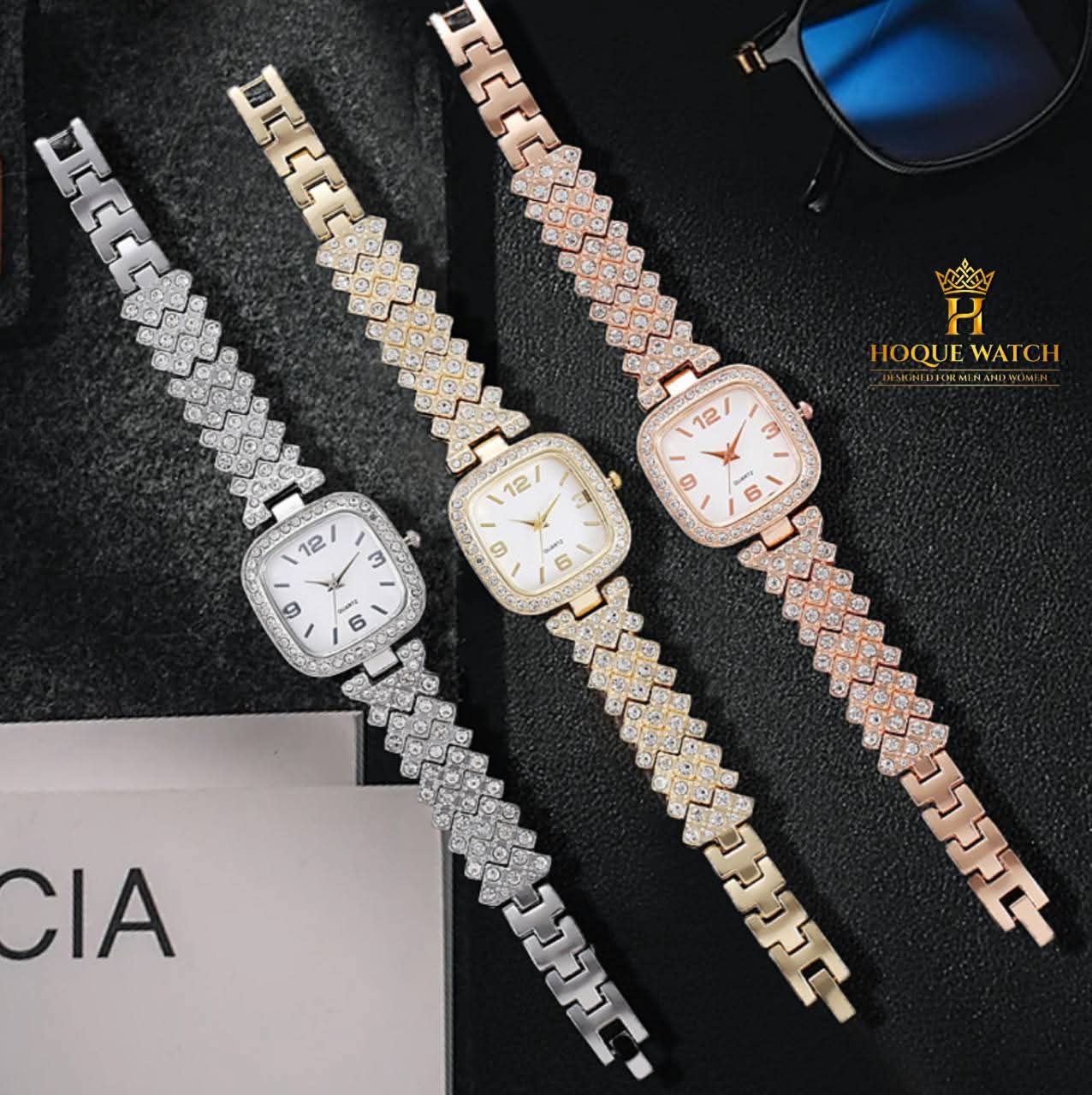 Luxury Square Diamond Ladies Watch